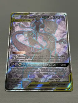 Mewtwo & Mew GX Full Art Holo Card 222/236, Pokemon Tcg, Unified Minds, Nm+ - Image 2