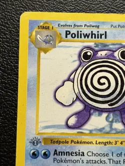 Pokemon Card TCG Poliwhirl 38/102 1st Edition Shadowless Base Set MP - Image 3