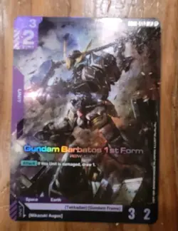 Gundam Card Game - Dual Impact - Barbatos 1st Form LR GD02-054 - NM MT Foil - Image 2