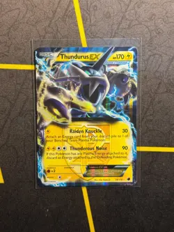 Thundurus EX 38/116 - Pokemon TCG Plasma Freeze Black & White Ultra Rare Card MP - Image 1