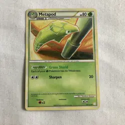 Metapod 46/123 Uncommon Heartgold & Soulsilver NM Pokemon card - Image 1