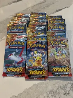 36 x SURGING SPARKS Sealed BOOSTER PACKS (Box Lot) 10 Pokemon Cards Per Pack🔥 - Image 1