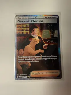 Pokemon TCG Giovanni's Charisma Full Art Trainer Card 204/165 NM - Image 1
