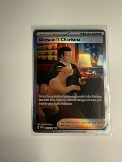 Pokemon TCG Giovanni's Charisma Full Art Trainer Card 204/165 NM - Image 2