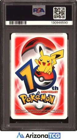 Pokemon 2006 Meowth/Persian Red 3 Of Hearts Pokemon 10th Annv Playing Card PSA 9 - Image 2