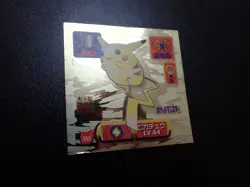 Pokemon Card Amada Sticker Gold Prism Foil Holo Pikachu No.393 #6107 EX - Image 2