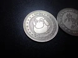 Pokemon Card Meiji Promo Battle Coin Silver x2 Psyduck & Golduck #6215 PLAY - Image 2