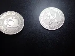 Pokemon Card Meiji Promo Battle Coin Silver x2 Psyduck & Golduck #6215 PLAY - Image 4
