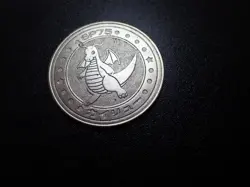 Pokemon Card Meiji Promo Metal Battle Coin Silver Shining Dragonite #6214 PLAY - Image 3