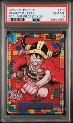 2025 ONE PIECE JPN PREM CARD COLL -ONE PIECE DAY'25- #110 MONKEY D. LUFFY PSA 10 - Image 1
