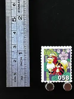 Growlithe Pkemon Stamp Shogakukan Nintendo Japanese Japan Card TCG Very Rare A - Image 2