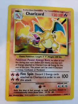 Charizard Base Set Holo Pokemon Card WOTC Played - Image 1