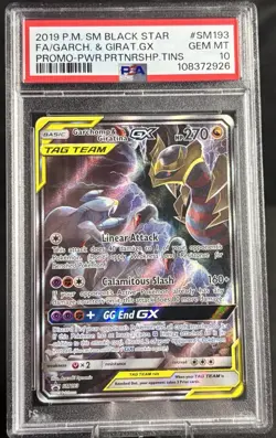 Pokemon TCG Garchomp & Giratina GX SM193 Sun & Moon Promo Card PSA 10 - Image 1