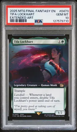 2025 MTG FINAL FANTASY EXTENDED ART #0473 TIFA LOCKHART PSA 10 - Image 1