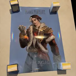 FINAL FANTASY x MTG Holographic Store Promo Poster Emet-Selch | 18"x24" - Image 1