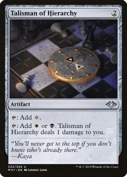 Magic The Gathering MTG TALISMAN OF HIERARCHY Modern Horizons NM Near Mint - Image 1