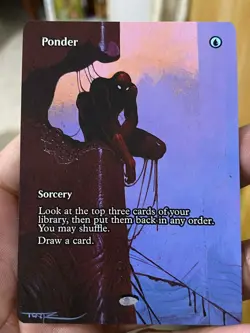 Ponder 13 MTG Marvel Universe Hand Painted Borderless Extended Altered Art Tentz - Image 2