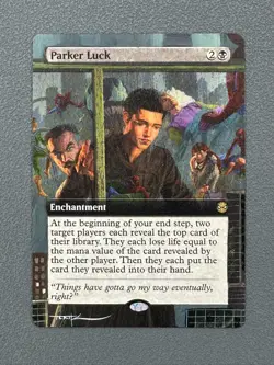 Parker Luck MTG Marvel's Spider-Man Hand Painted Extended Full Altered Art Tentz - Image 1