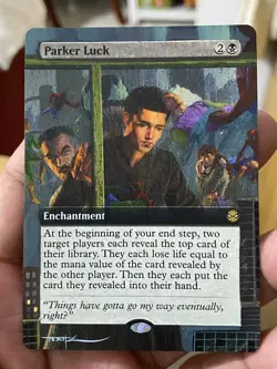 Parker Luck MTG Marvel's Spider-Man Hand Painted Extended Full Altered Art Tentz - Image 2