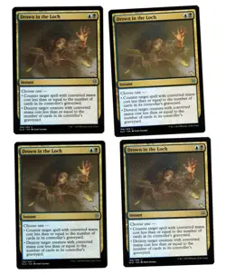 MTG DROWN IN THE LOCH THRONE OF ELDRAINE x4 PLAYSET UNCOMMON INSTANT NM REMOVAL - Image 1