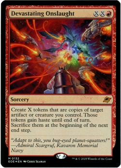 Devastating Onslaught (Foil) - 0132 - Edge of Eternities - MTG - NM/M Ships Now - Image 1