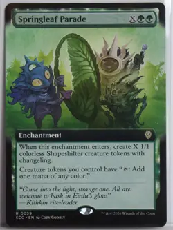 Springleaf Parade [New, Near Mint] Extended Art {Lorwyn Eclipsed} - Image 1