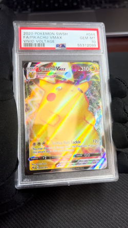 Pikachu VMAX 044/185 PSA 10 SWSH04: Vivid Voltage English Pokemon TCG CCG - Image 2