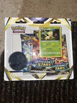 Brilliant Stars 3 Pack Blister Leafeon Promo Pokemon TCG Sword & Shield 820650850011 - Image 1