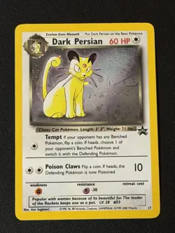 2000 Dark Persian 17 Promo Holo - Pokemon Nintendo Magazine Black Star LP/NM - Image 1