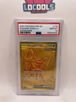 2025 POKEMON PRE EN-PRISMATIC EVOLUTIONS HYPER RARE #178 WALKING WAKE EX PSA 10 - Image 1