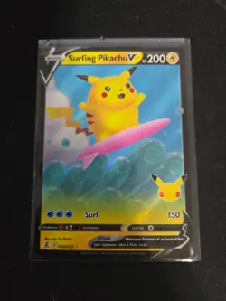 Pokemon - Surfing Pikachu V - 008/025 - Celebrations 25th - Half Art Card - Image 1
