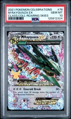 PSA 10 M Rayquaza EX 76/108 Celebrations Classic Collection Holo Promo Pokemon - Image 1