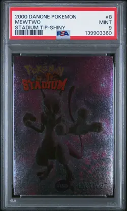 2000 DANONE POKEMON STADIUM TIP SHINY #8 MEWTWO PSA 9 - Image 1