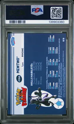 2000 DANONE POKEMON STADIUM TIP SHINY #8 MEWTWO PSA 9 - Image 2