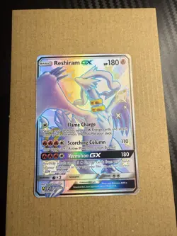 Pokemon Reshiram GX SV51/SV94 Hidden Fates Shiny Vault Full Art Holo 180HP Card - Image 1