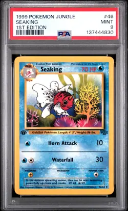 1999 POKEMON JUNGLE 1ST EDITION #46 SEAKING PSA 9 - Image 1