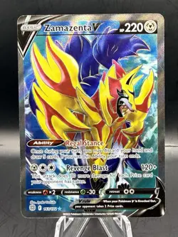Zamazenta V - 163/172 - Pokemon Brilliant Stars Sword Shield Full Art Card NM - Image 1