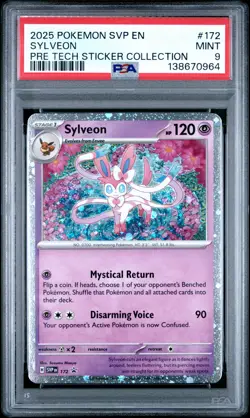 2025 POKEMON SVP EN-SV BLACK STAR PROMO #172 SYLVEON PSA 9 - Image 1