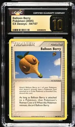 Pokemon Balloon Berry 2005 EX Deoxys 84/107 CGC PRISTINE 10 - Image 1