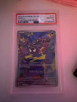 Pokemon Gastly Illustration Rare Holo 177/162 Temporal Forces PSA 10 Gem Mint - Image 1