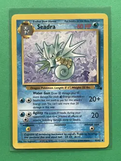 [MP+] 1999 Pokemon Fossil Seadra Unlimited #42/62 Uncommon - Image 1