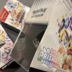 Pokemon TCG Prismatic Evolutions Sealed Lot ETB and 3 Booster Bundles - Image 2