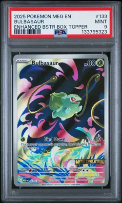 2025 POKEMON MEG EN-MEGA EVOLUTION ENHANCED BOOSTER BOX TOPPER BULBASAUR PSA 9 - Image 1