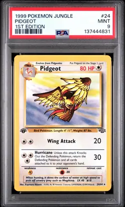 1999 POKEMON JUNGLE 1ST EDITION #24 PIDGEOT PSA 9 - Image 1