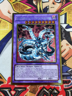 Chimeratech Overdragon pgld-en056 Unltd Ed (NM/VLP) Gold Rare Yu-Gi-Oh! - Image 1