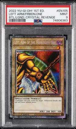 2022 YU-GI-OH! 1ST EDITION #EN105 LEFT ARM OF THE FORBIDDEN ONE PSA 9 - Image 1