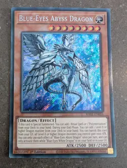 YuGiOh! Blue-Eyes Abyss Dragon RA01-EN016 Secret Rare 1st Ed - Image 1