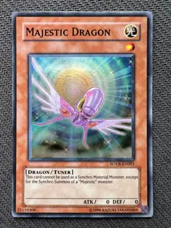 Yugioh Majestic Dragon Unlimited Edition Super Rare SOVR-EN001 NM - Image 1