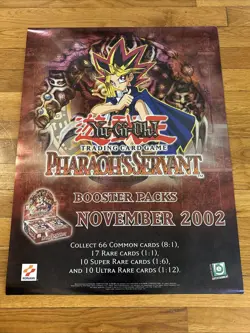 2002 Rare Yu-Gi-Oh! (Yugioh) Pharaoh's Servant Promo Poster 18 x 24 - Image 2