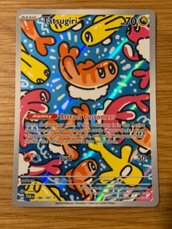 Pokemon TCG Tatsugiri Card Twilight Masquerade 186/167 Near Mint Condition - Image 1